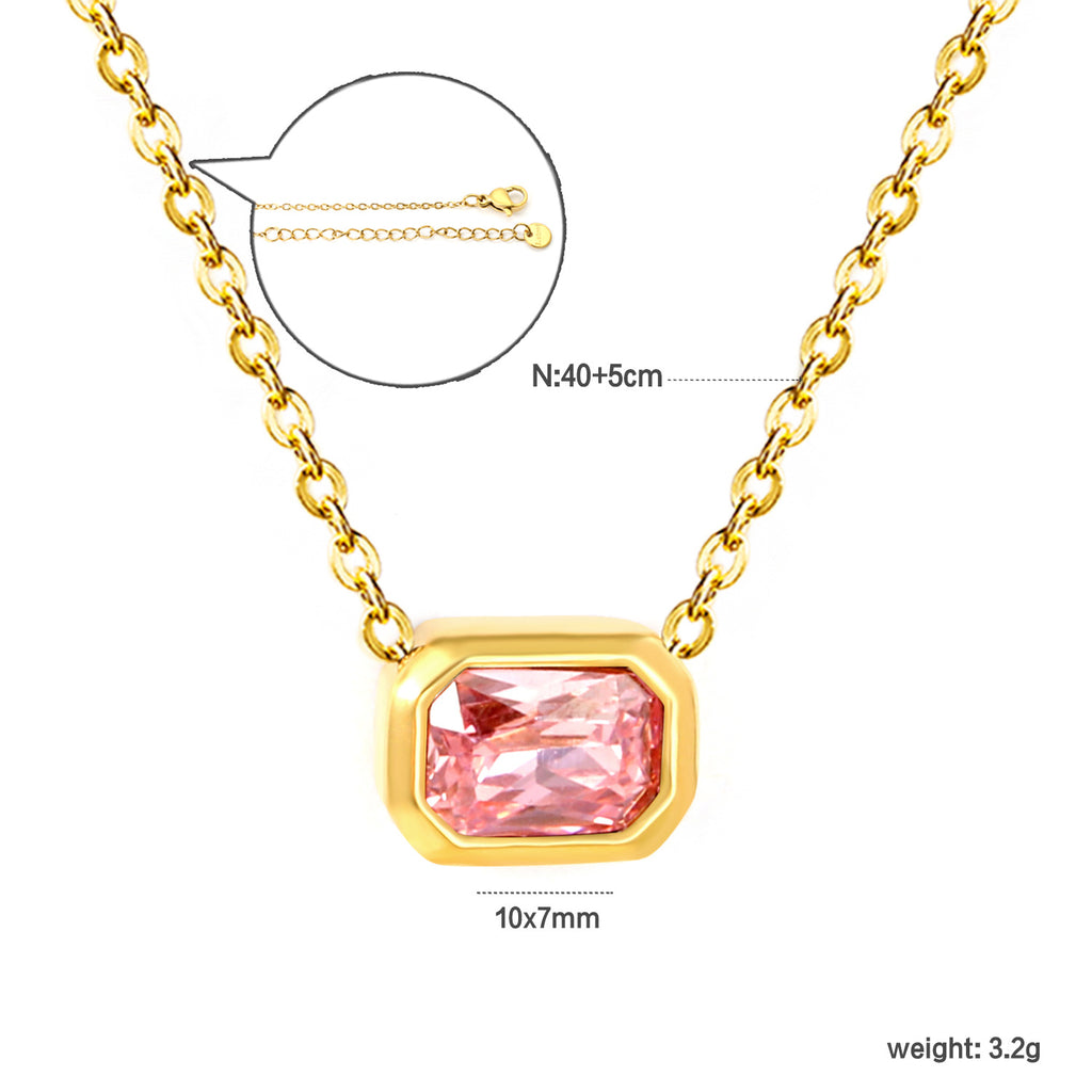 Damen Halskette mit funkelnden Kristallen und edlem Goldüberzug Shop Nory