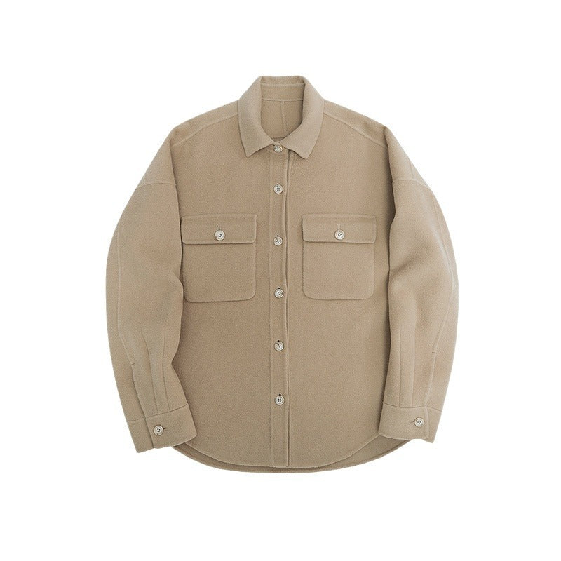 Herren Overshirt aus Wollmix mit überschnittener Schulter und aufgesetzten Brusttaschen Shop Nory