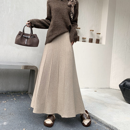 Damen Eleganter Wickelrock mit raffiniertem Muster Shop Nory