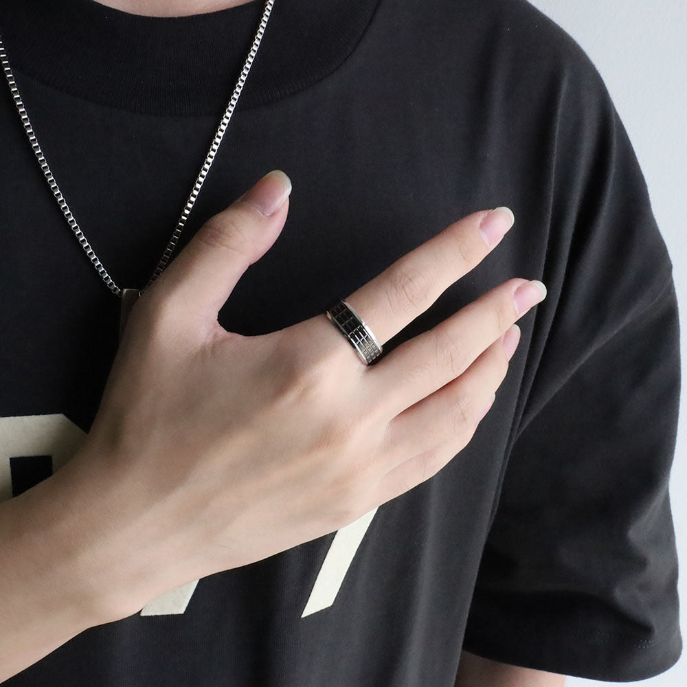 Herren Edelstahlring mit strukturierter Oberfläche Shop Nory