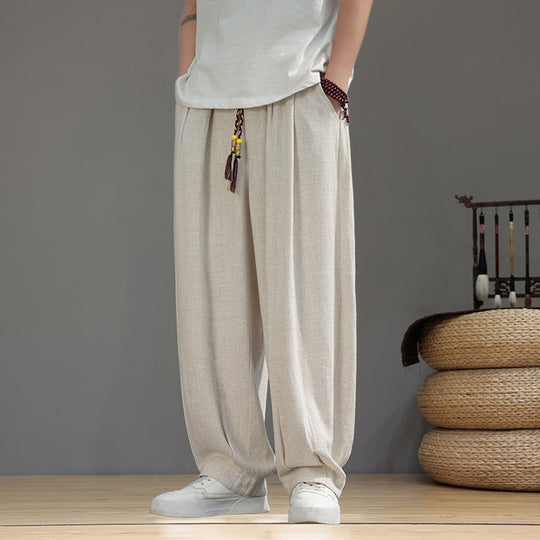 Herren Haremshose im Oversize-Baggy-Stil mit Kordelzug und elastischem Bund Shop Nory