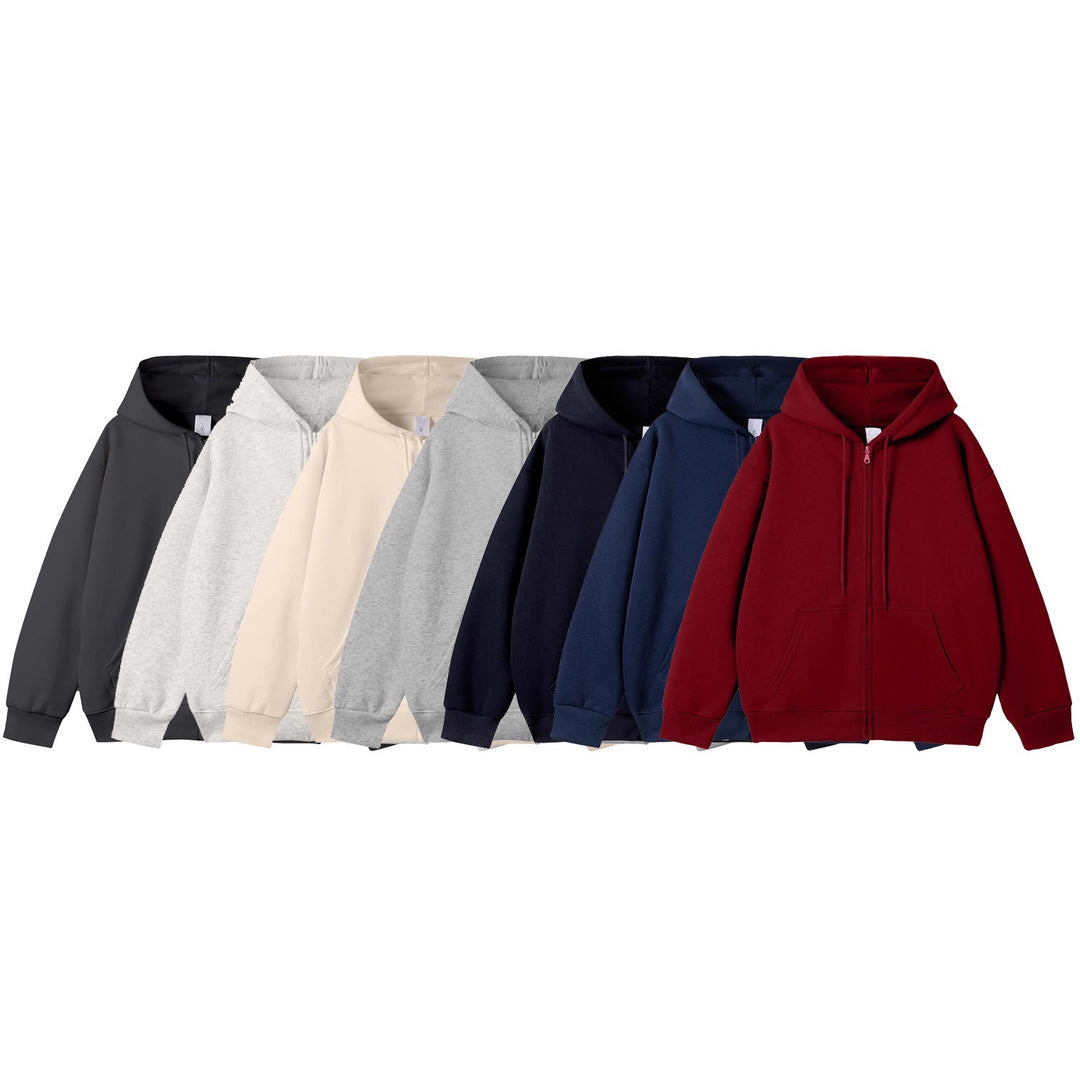 Unisex Oversize-Kapuzenjacke mit durchgehendem Reißverschluss und Kängurutasche Shop Nory