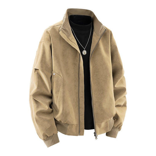 Herren Modische Bomberjacke aus Kunstleder Shop Nory