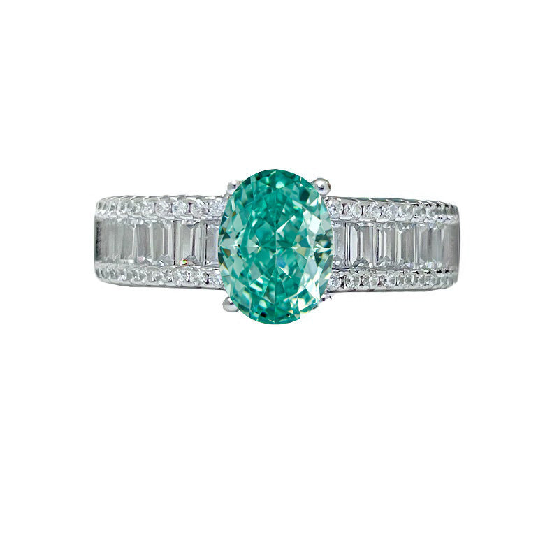 Damenring mit ovalem Edelsteinbesatz und elegantem Zirkonia Schmuck Shop Nory