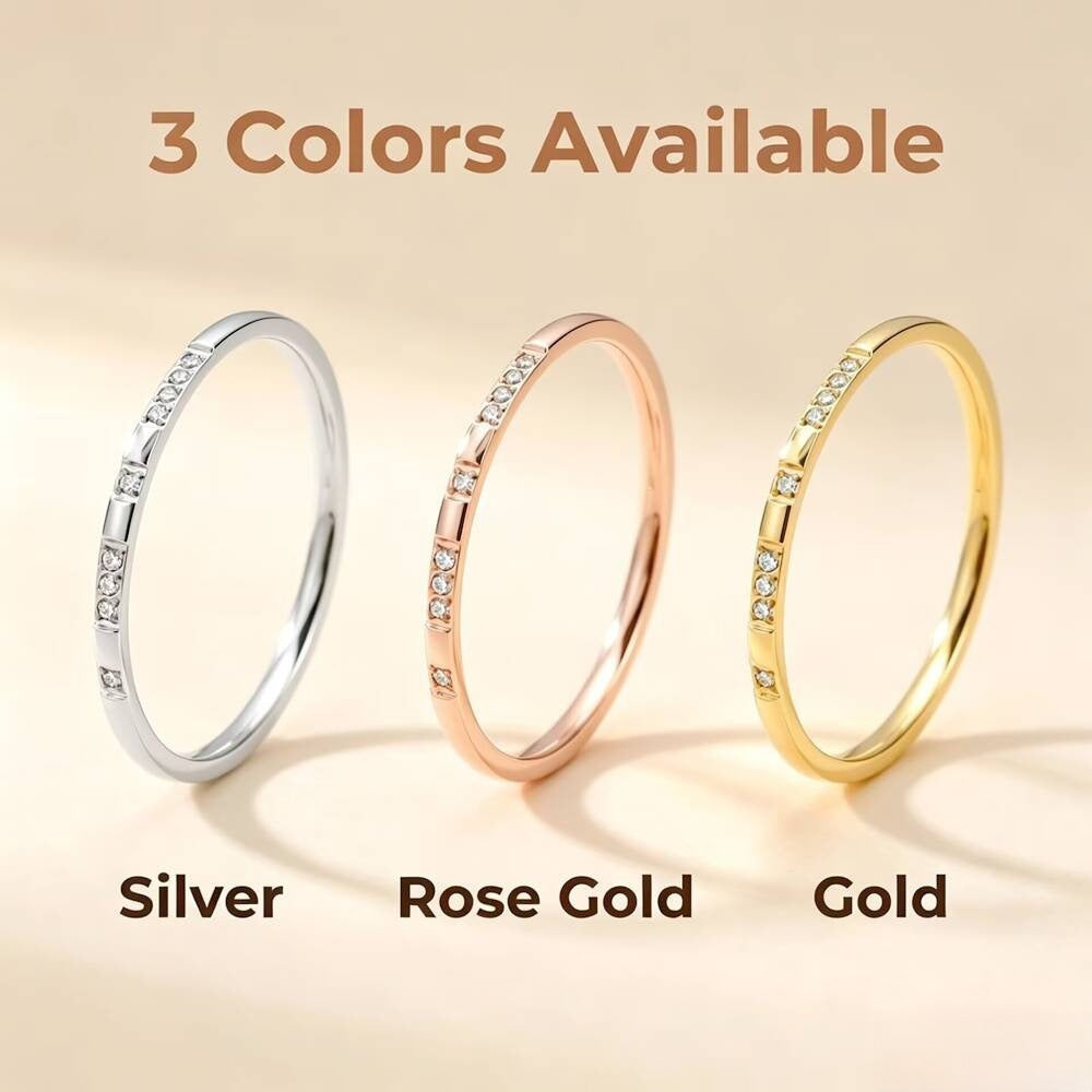 Damen eleganter Ring mit funkelnden Zirkonia-Steinen Shop Nory