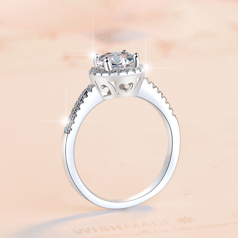Damen Verlobungsring mit strahlendem gelbem Zirkon und funkelndem Design Shop Nory
