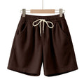 Herren nan gerippte Jersey-Shorts mit elastischem Bund, dekorativem Kordelzug und seitlichen Eingrifftaschen