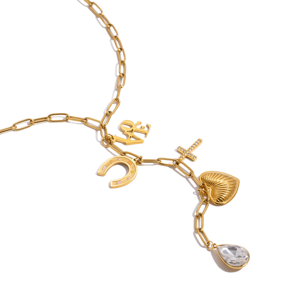 Damen Kette mit eleganten Gliederdesign aus hypoallergenem Edelstahl Shop Nory