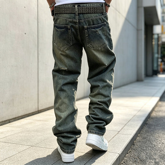 Herren Lässige Ripped Jeans Shop Nory