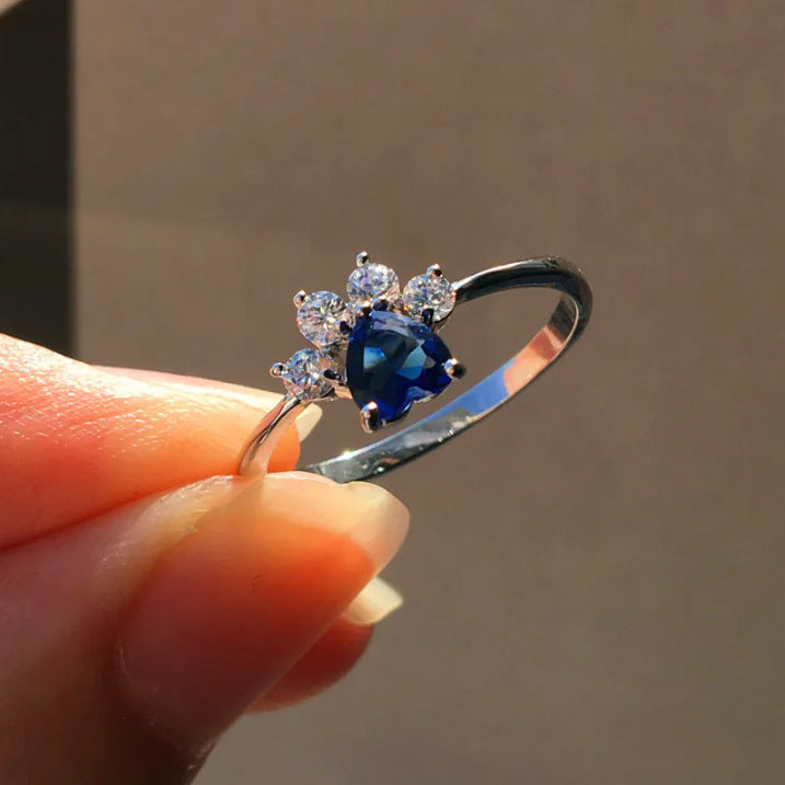 Damen Ring mit hochwertigem opalisierendem Stein und funkelnden Zirkonia-Shop Nory