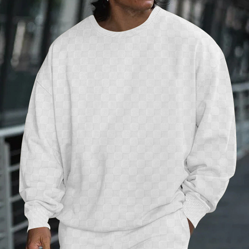 Herren lässiger oversized Sweatshirt mit strukturiertem Design