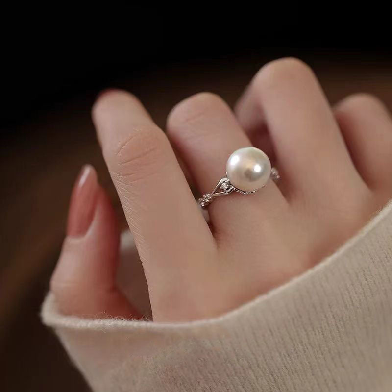 Damen Eleganter Perlenring mit filigraner Detailarbeit Shop Nory