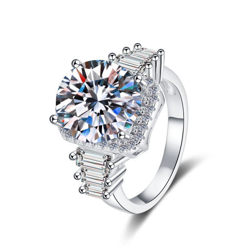 Damenschmuck Verlobungsring mit funkelndem Zirkonia-Besatz und kunstvollem Design Shop Nory