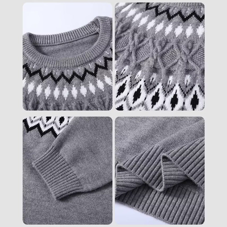 Damen Modischer Grobstrickpullover mit Zopfdesign Shop Nory
