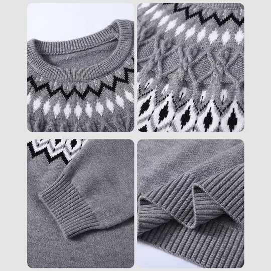 Damen Modischer Grobstrickpullover mit Zopfdesign Shop Nory