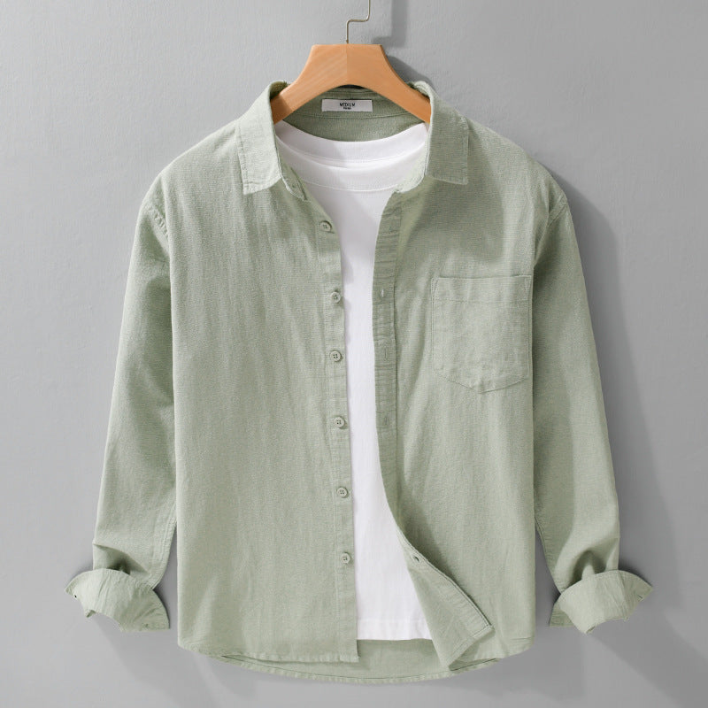 Herren Soft‑Touch Baumwollmix Overshirt im Layering‑Look mit Brusttasche Shop Nory