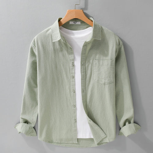 Herren Soft‑Touch Baumwollmix Overshirt im Layering‑Look mit Brusttasche Shop Nory
