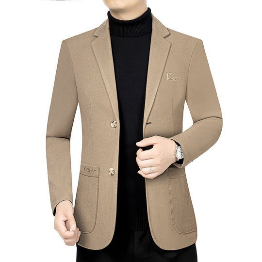 Herren Modernes Einreihiges City-Blazer mit aufgesetzten Taschen und leichter Halbfütterung Shop Nory