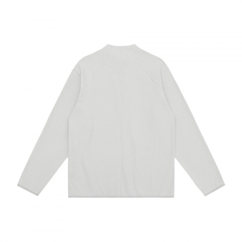 Unisex Waffelstrick-Halbzip-Pullover mit Raglanärmeln Shop Nory