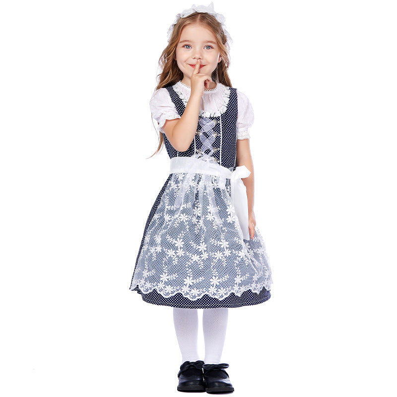 Damen nan traditionelles Dirndlkleid mit Spitzenbluse und bestickter Tüllschürze Shop Nory