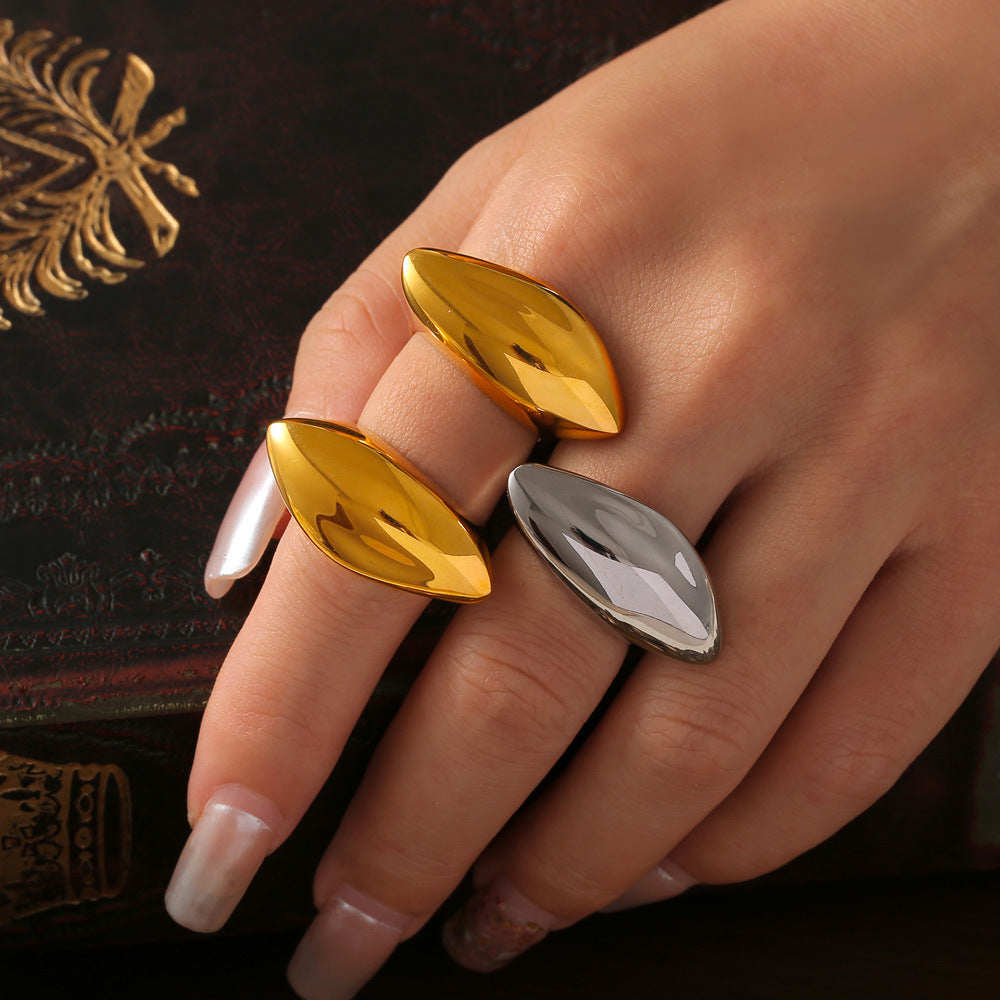 Damenring mit modernem, schmalem Design aus Titanstahl Shop Nory