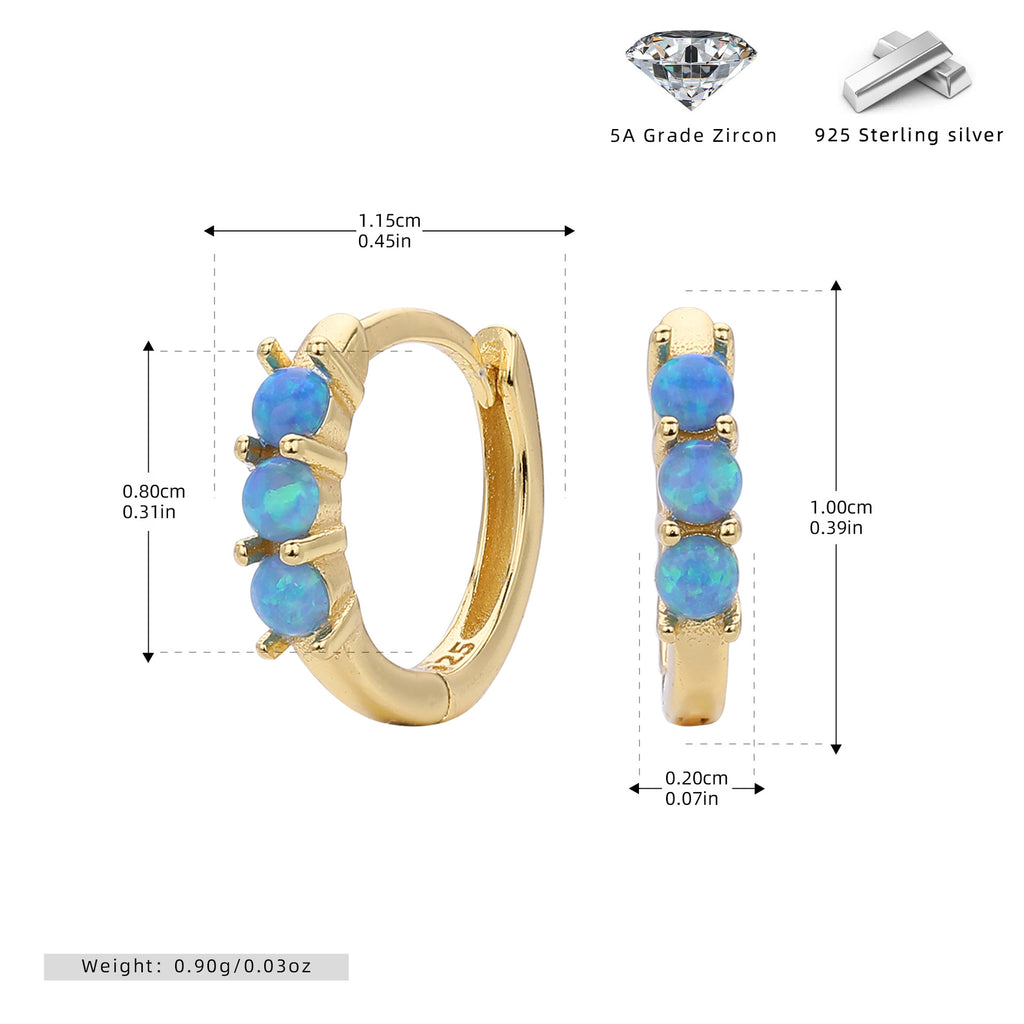 Damen Ohrhänger mit funkelnden Opal-Steinen und hochwertigem 925 Sterling Silber Shop Nory