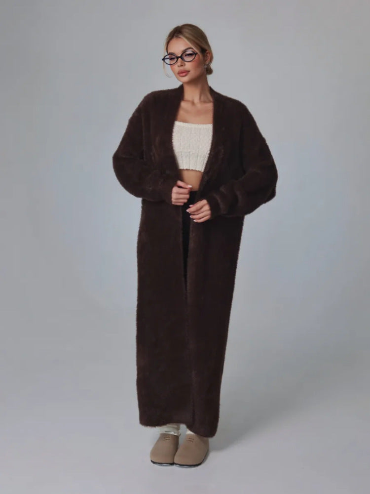 Damen Langer Wollmantel Shop Nory