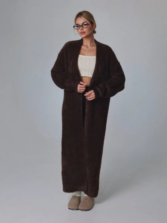 Damen Langer Wollmantel Shop Nory