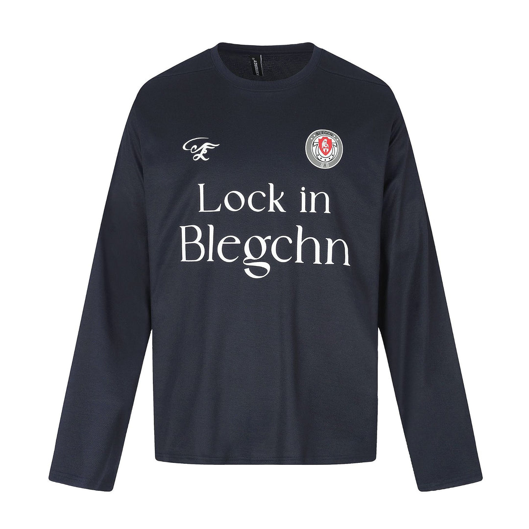 Unisex Rundhals-Sweatshirt mit großflächigem Typo-Print und gesticktem Emblem Shop Nory