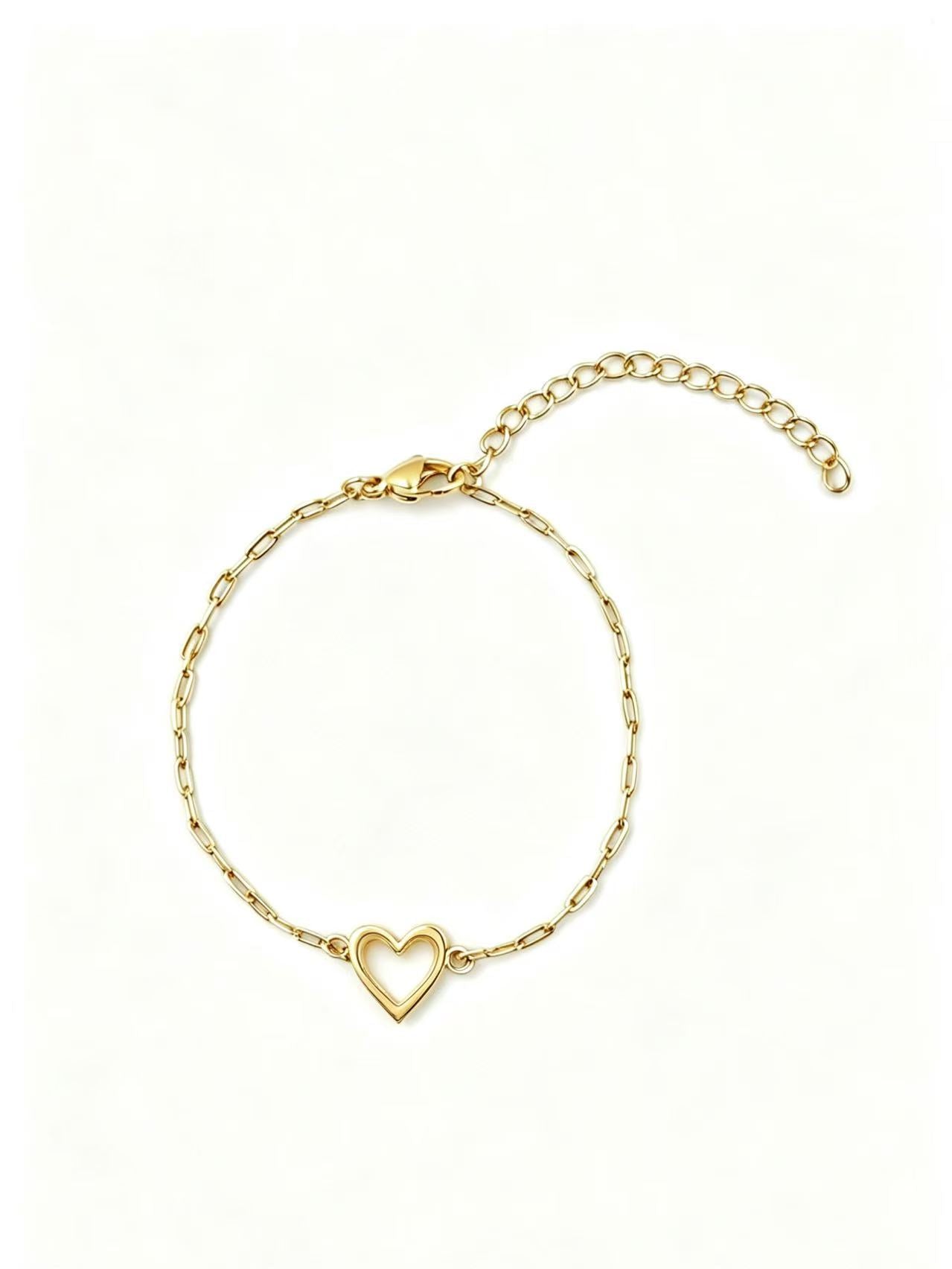 Damen Fußkettchen mit romantischem Herzanhänger aus hochwertigem Edelstahl Shop Nory