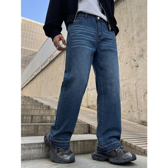 Herren Lässige Weit geschnittene Jeans Shop Nory
