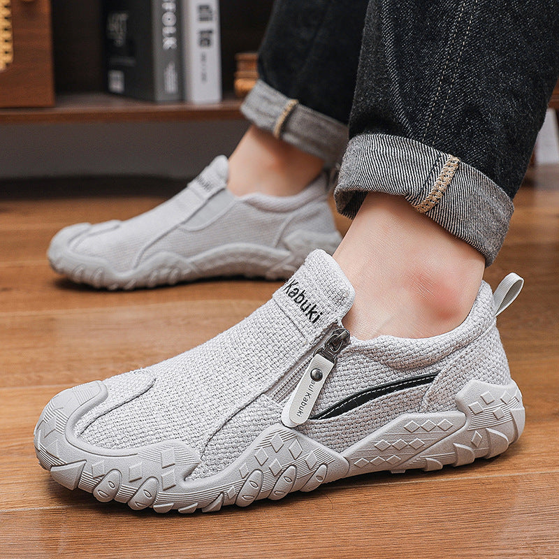 Herren Flexibler Strick-Sneaker mit Reißverschluss Shop Nory