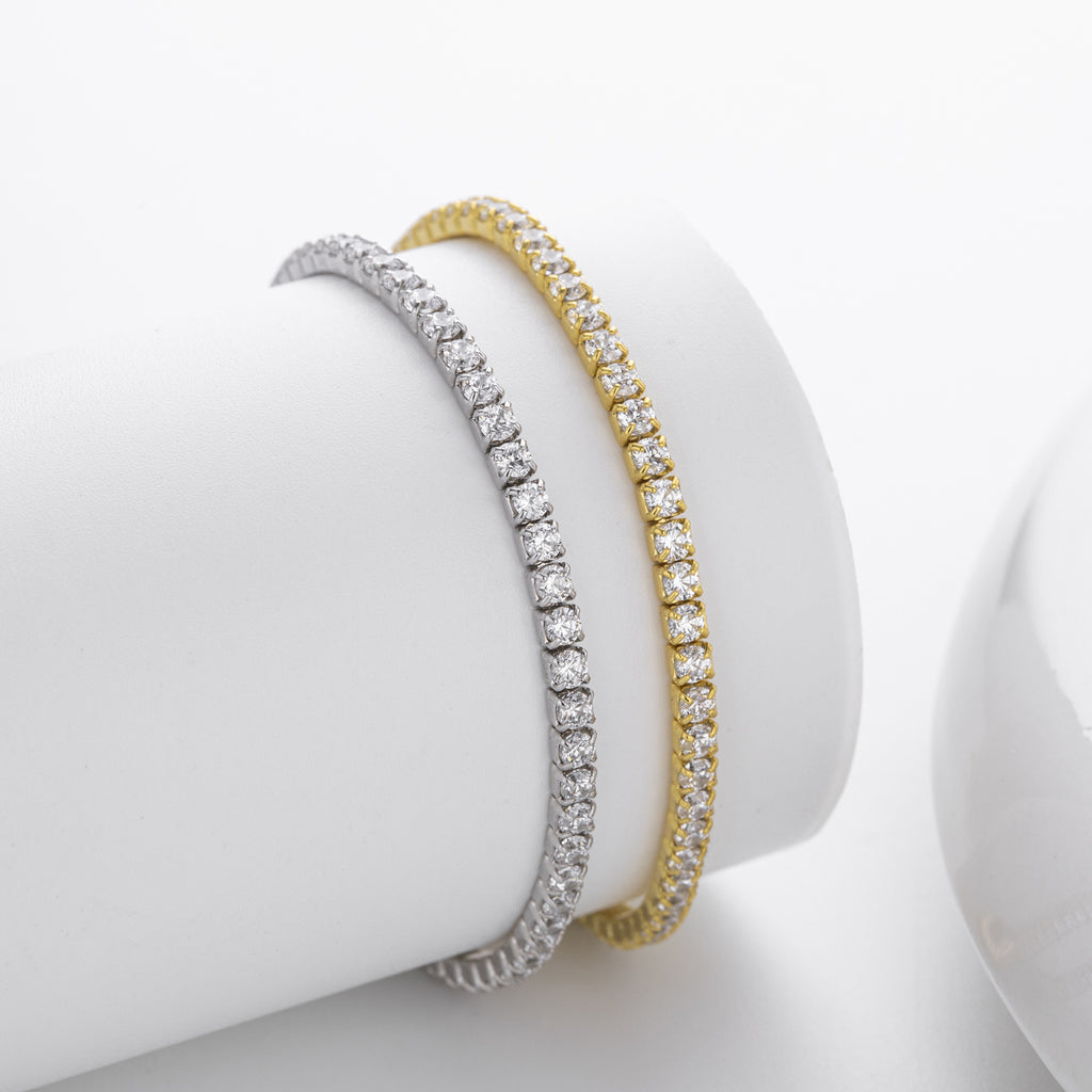 Damen Armband mit funkelnden Zirkonsteinen und edlem 925 Sterling Silber Shop Nory