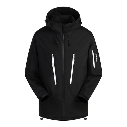 Herren Dreilagige atmungsaktive Hardshell-Outdoorjacke mit Kapuze und verschweißten Nähten Shop Nory