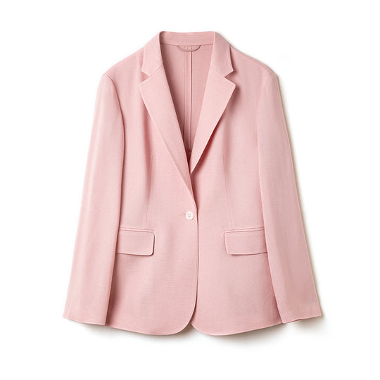 Damen Leichter strukturierter Ein-Knopf-Blazer mit figurformenden Abnähern und Pattentaschen Shop Nory