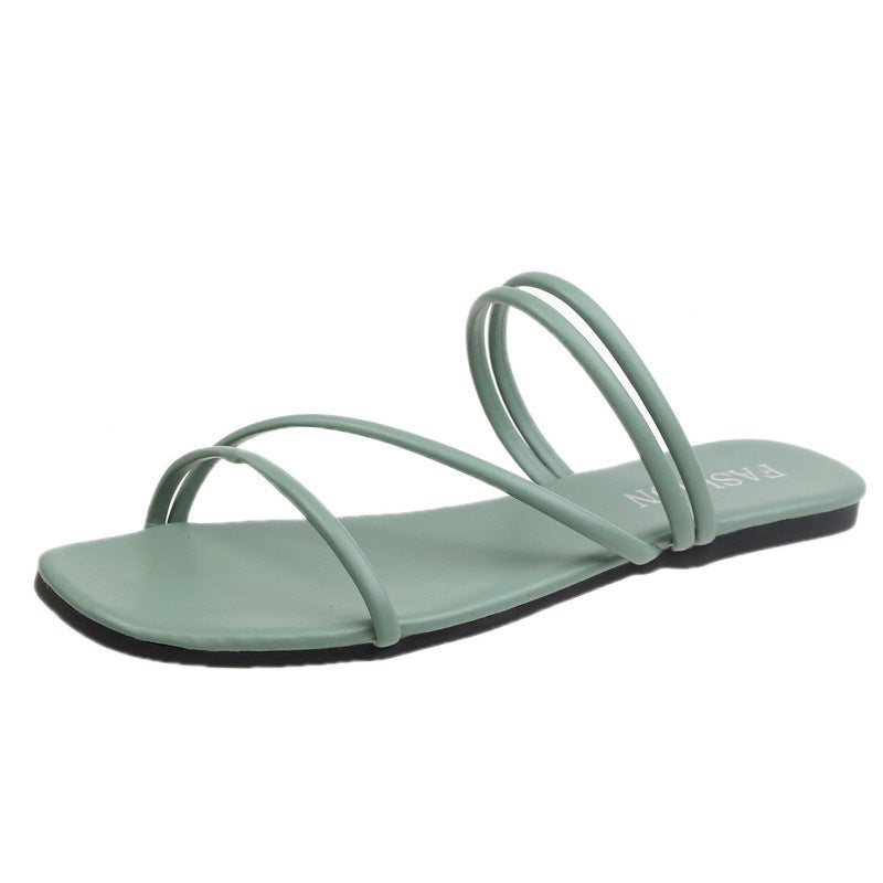 Damen trendige Minimalistische Riemchensandalen