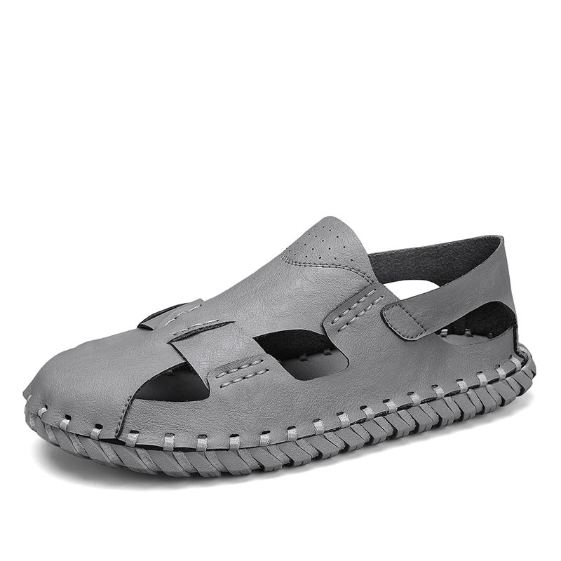 Damen luftige Leder Sandalen