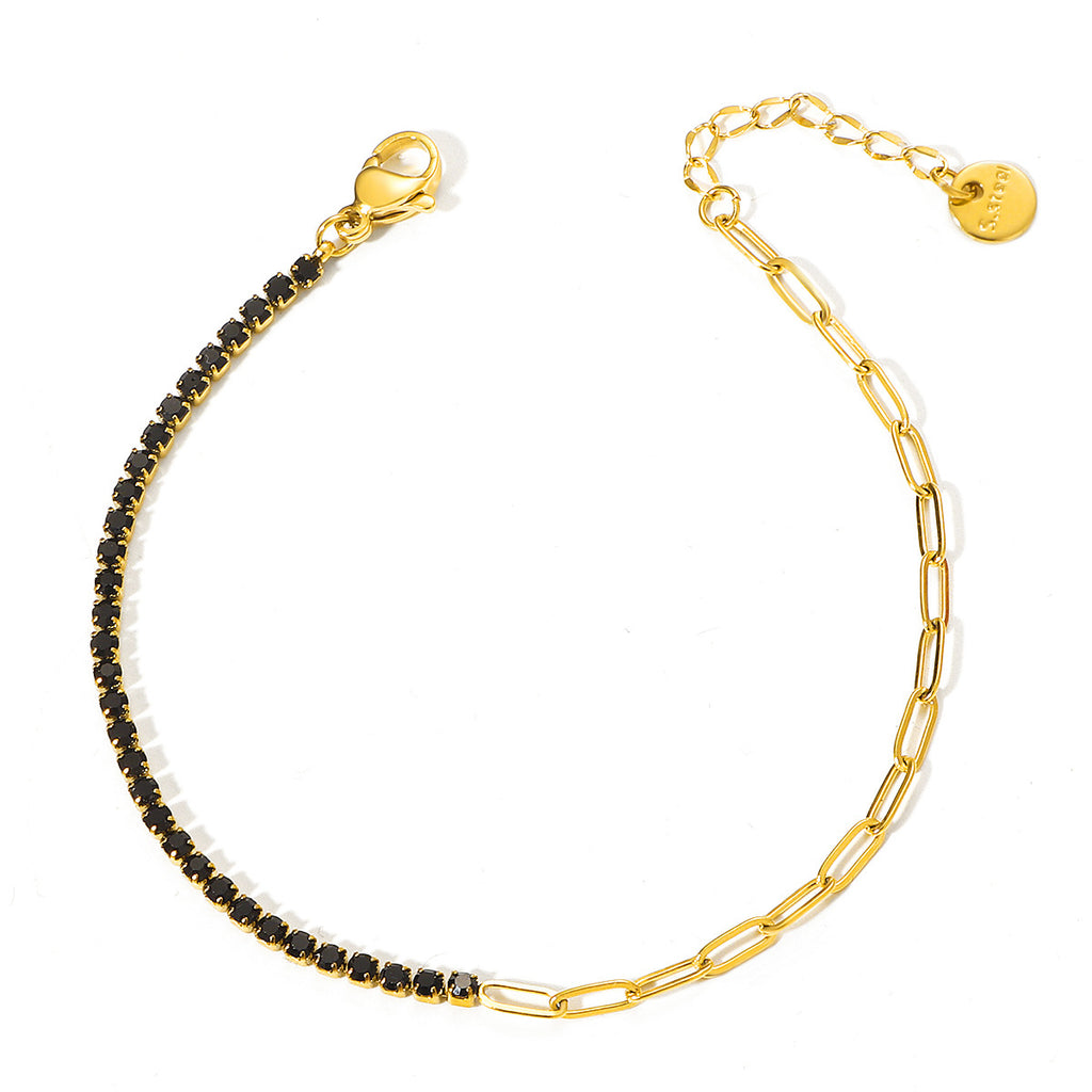 Damen Fußkette mit funkelnden Kristallakzenten Shop Nory