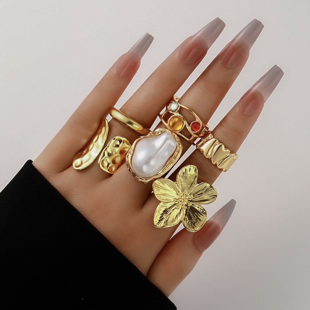 Damen Ring-Set mit einzigartigen Designs und eleganten Zierdetails Shop Nory