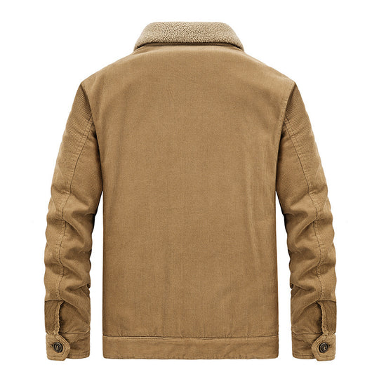 Herren Baumwoll-Cordjacke im Worker-Blouson mit wärmender Sherpa-Innenausstattung Shop Nory