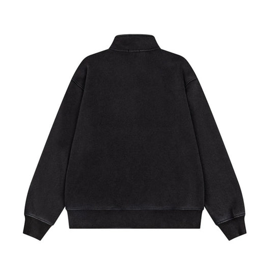 Herren Militärisch inspirierte Sweatjacke mit Stehkragen und Zierknopfleisten Shop Nory