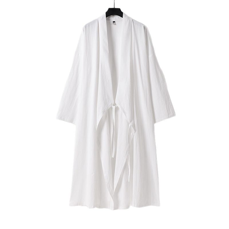 Unisex Langer Kimono-Mantel mit Bindeband, weitem Schnitt und minimalistischer Silhouette Shop Nory