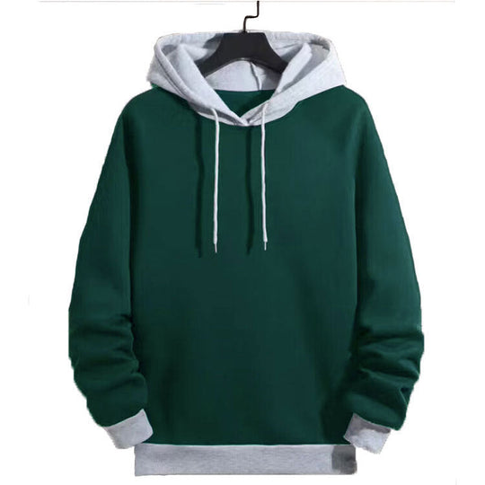 Herren legerer Kapuzenpullover mit kontrastierenden Ärmeln