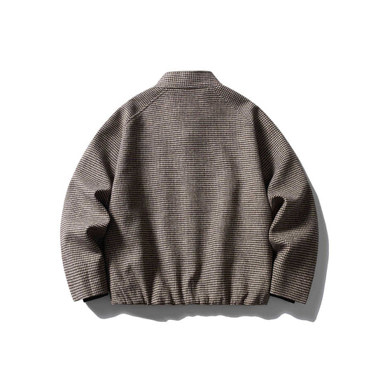 Unisex Kurz geschnittene strukturierte Blousonjacke mit Stehkragen und Reißverschluss Shop Nory