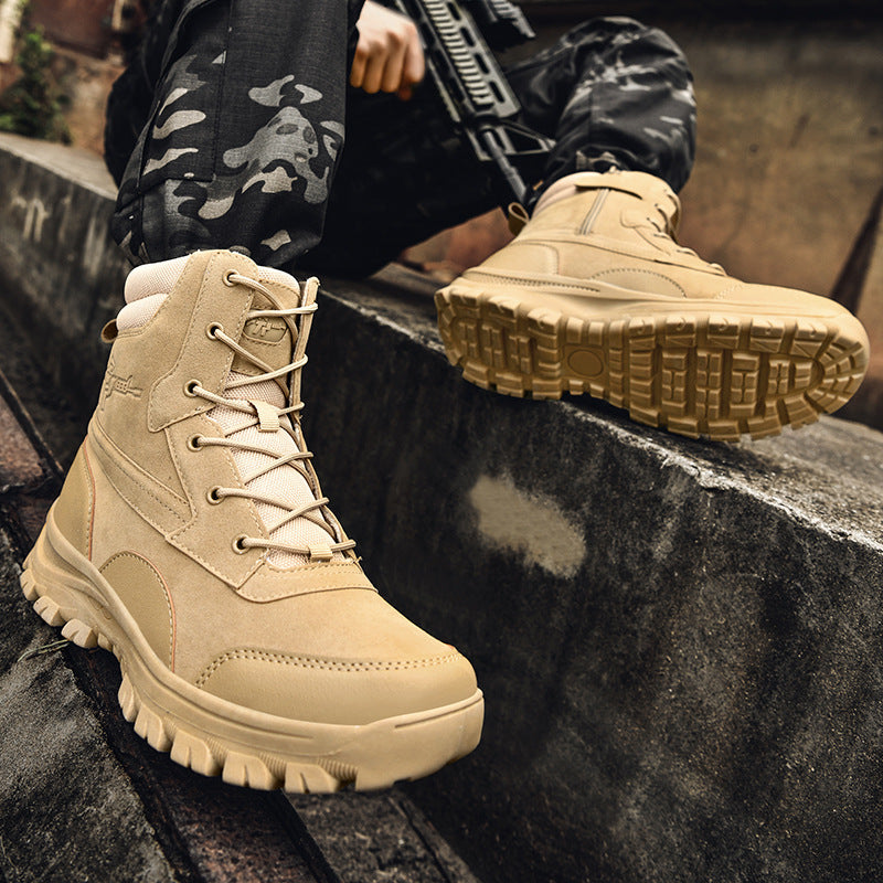 Herren wasserabweisende Tactical Boots mit hohem Knöchelschutz und strapazierfähiger Sohle