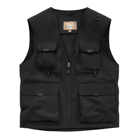 Herren Multifunktionale Utility-Weste mit Mehrfach‑Taschen und robustem Reißverschluss Shop Nory