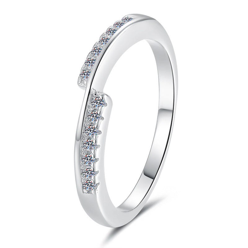 Damen Zierlicher Zirkonia-Ring mit modernem Design Shop Nory