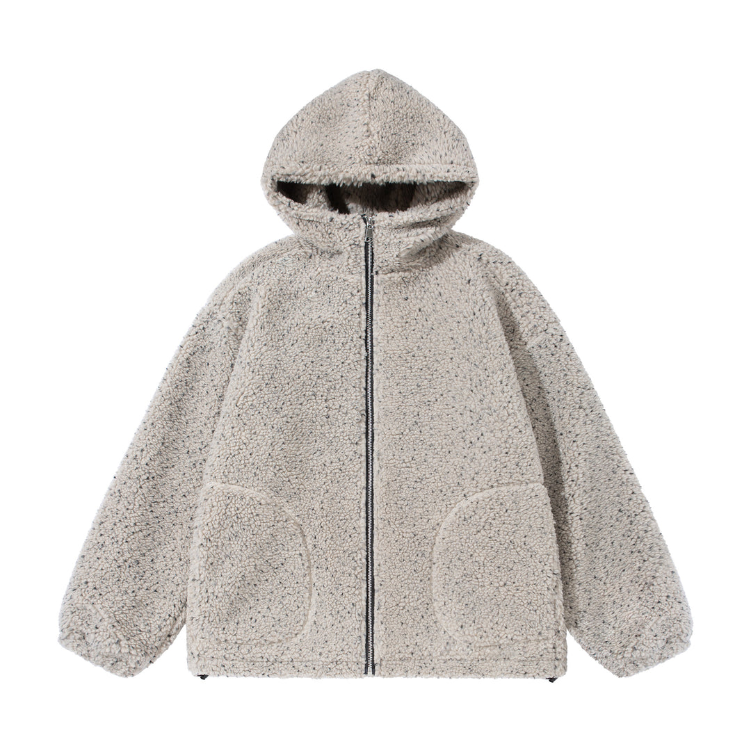 Unisex Boxy Teddy‑Fleece Kapuzenjacke mit Reißverschluss Shop Nory