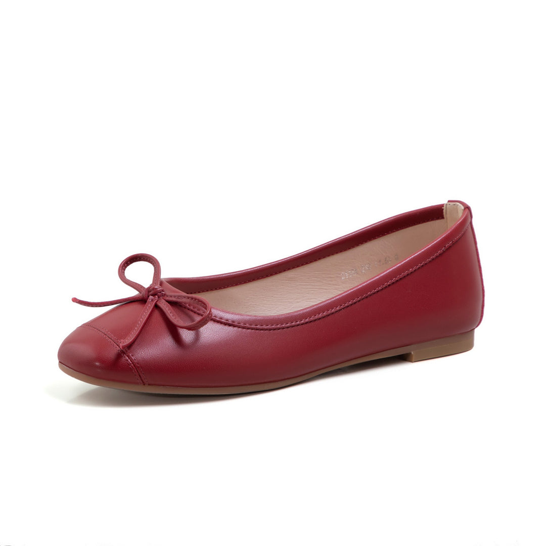 Damen Ballerinas mit dekorativem Schleifenakzent und rutschfester Sohle