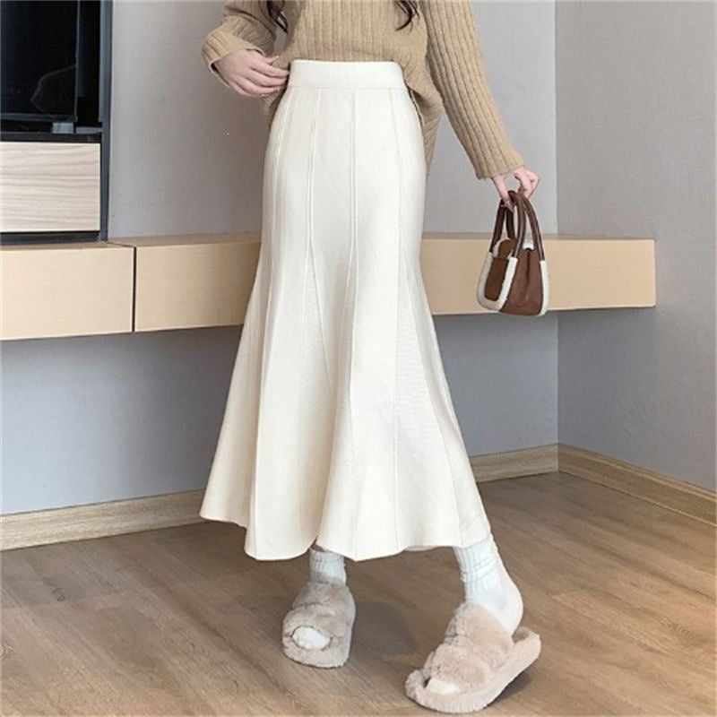 Damen Fließender Maxirock mit eleganter A-Linien Silhouette Shop Nory